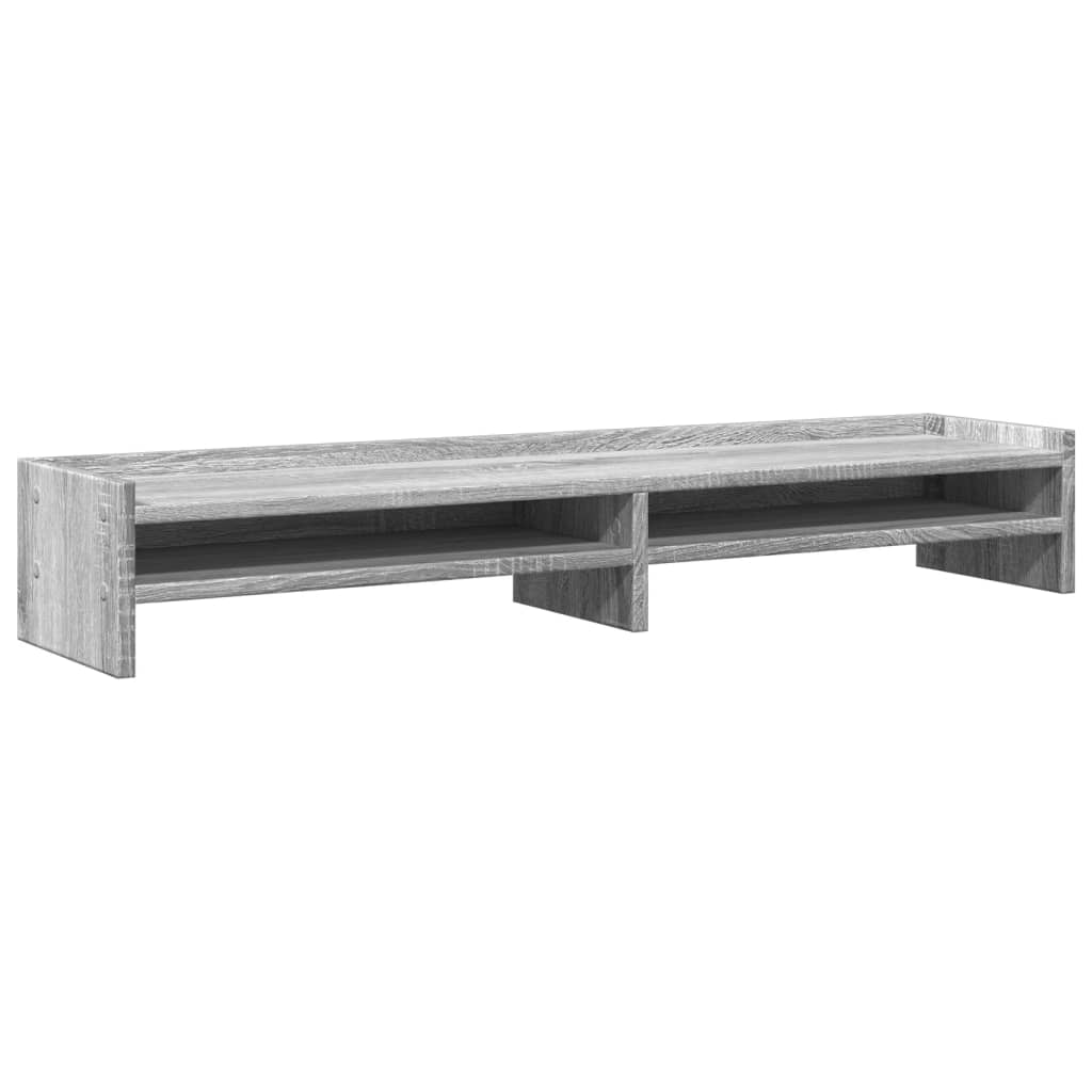 Monitorstandaard 100x24x16 cm bewerkt hout grijs sonoma eiken is nu te koop bij PeponiXL, paradijselijk wonen!