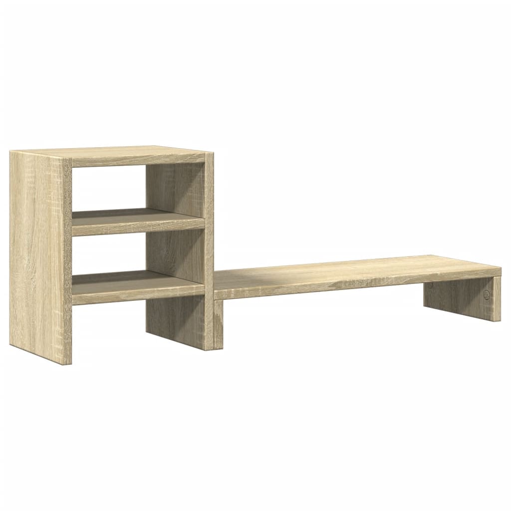 Monitorstandaard met bureau-organizer bewerkt hout sonoma eiken is nu te koop bij PeponiXL, paradijselijk wonen!
