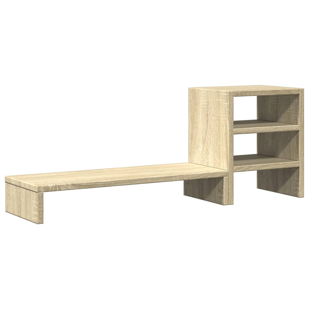 Monitorstandaard met bureau-organizer bewerkt hout sonoma eiken is nu te koop bij PeponiXL, paradijselijk wonen!