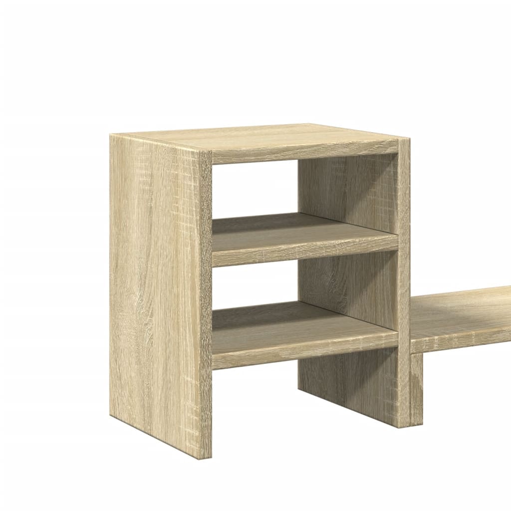 Monitorstandaard met bureau-organizer bewerkt hout sonoma eiken is nu te koop bij PeponiXL, paradijselijk wonen!