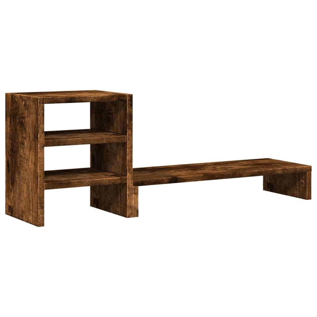 Monitorstandaard met bureau-organizer hout gerookt eikenkleurig is nu te koop bij PeponiXL, paradijselijk wonen!