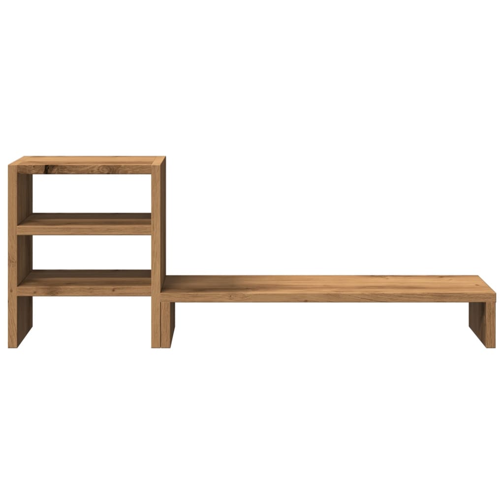 Monitorstandaard met bureau-organizer hout artisanaal eiken is nu te koop bij PeponiXL, paradijselijk wonen!