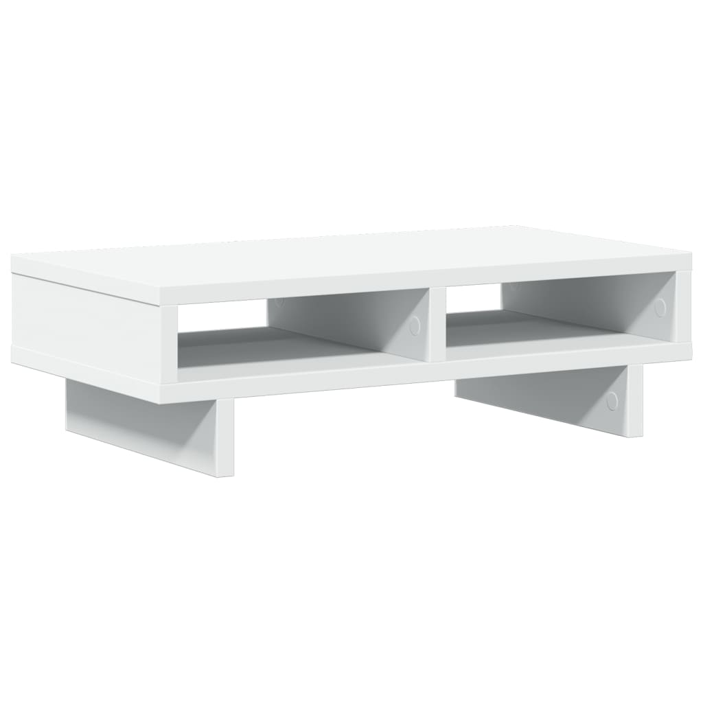 Monitorstandaard 50x27x15 cm bewerkt hout wit is nu te koop bij PeponiXL, paradijselijk wonen!