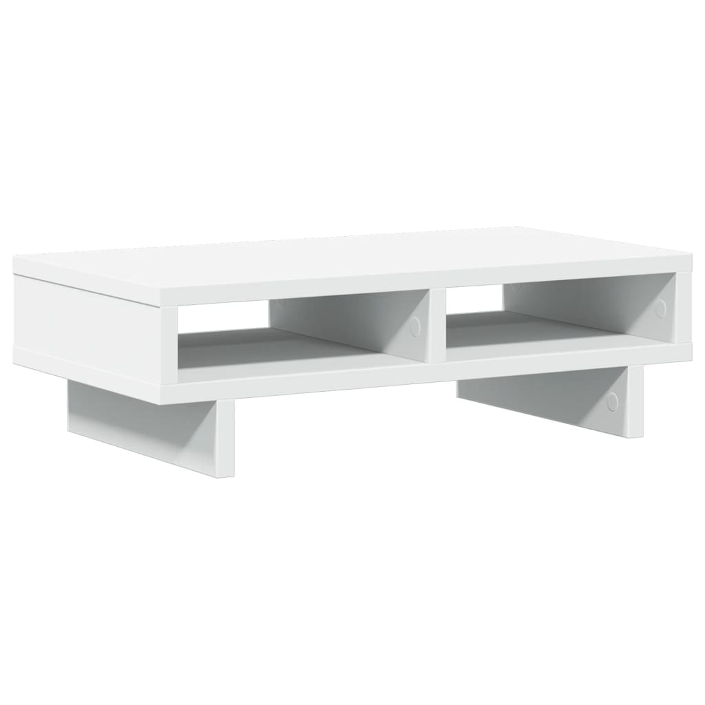Monitorstandaard 50x27x15 cm bewerkt hout wit is nu te koop bij PeponiXL, paradijselijk wonen!