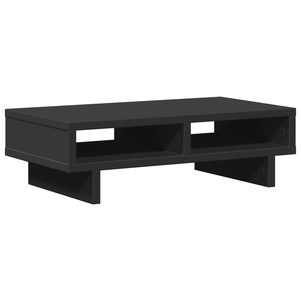 Monitorstandaard 50x27x15 cm bewerkt hout zwart is nu te koop bij PeponiXL, paradijselijk wonen!