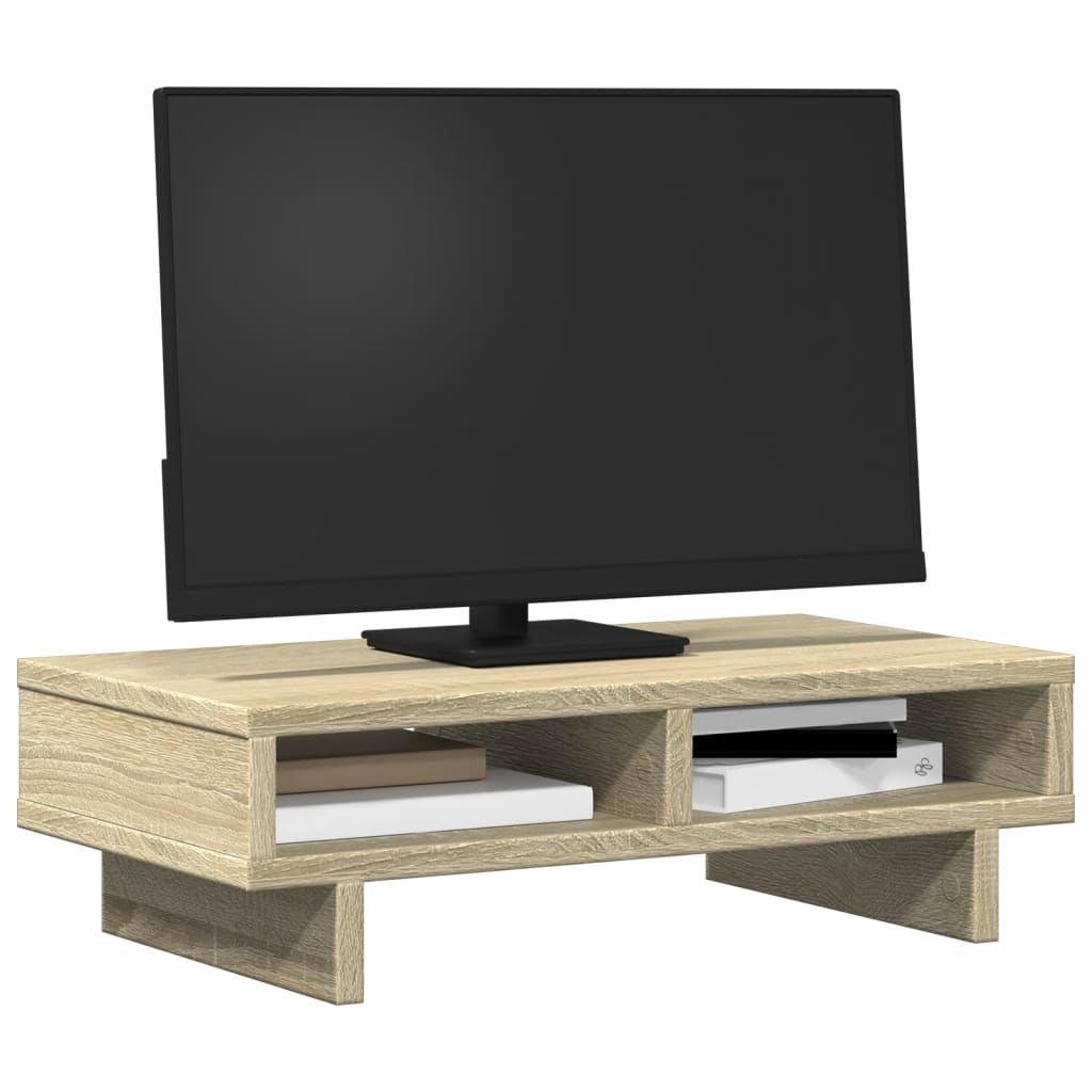Monitorstandaard 50x27x15 cm bewerkt hout sonoma eikenkleurig is nu te koop bij PeponiXL, paradijselijk wonen!