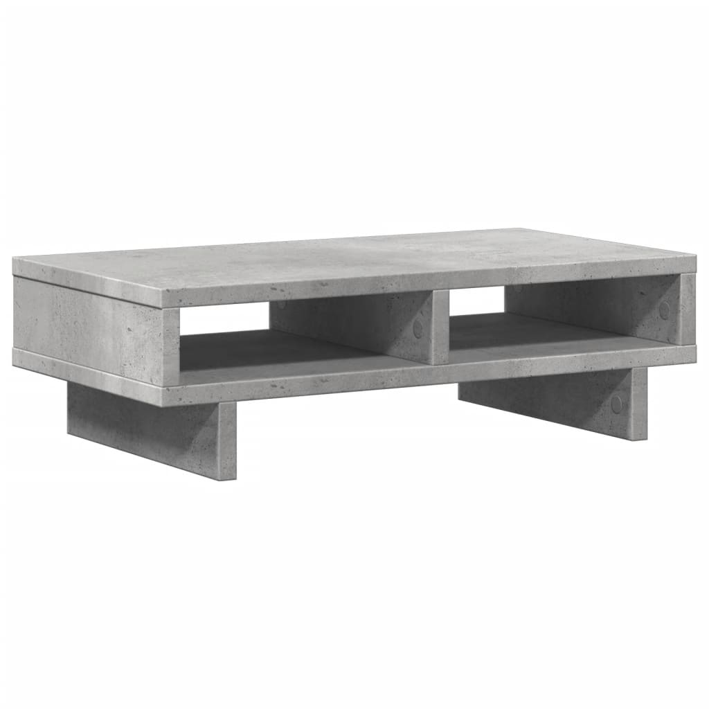 Monitorstandaard 50x27x15 cm bewerkt hout betongrijs is nu te koop bij PeponiXL, paradijselijk wonen!