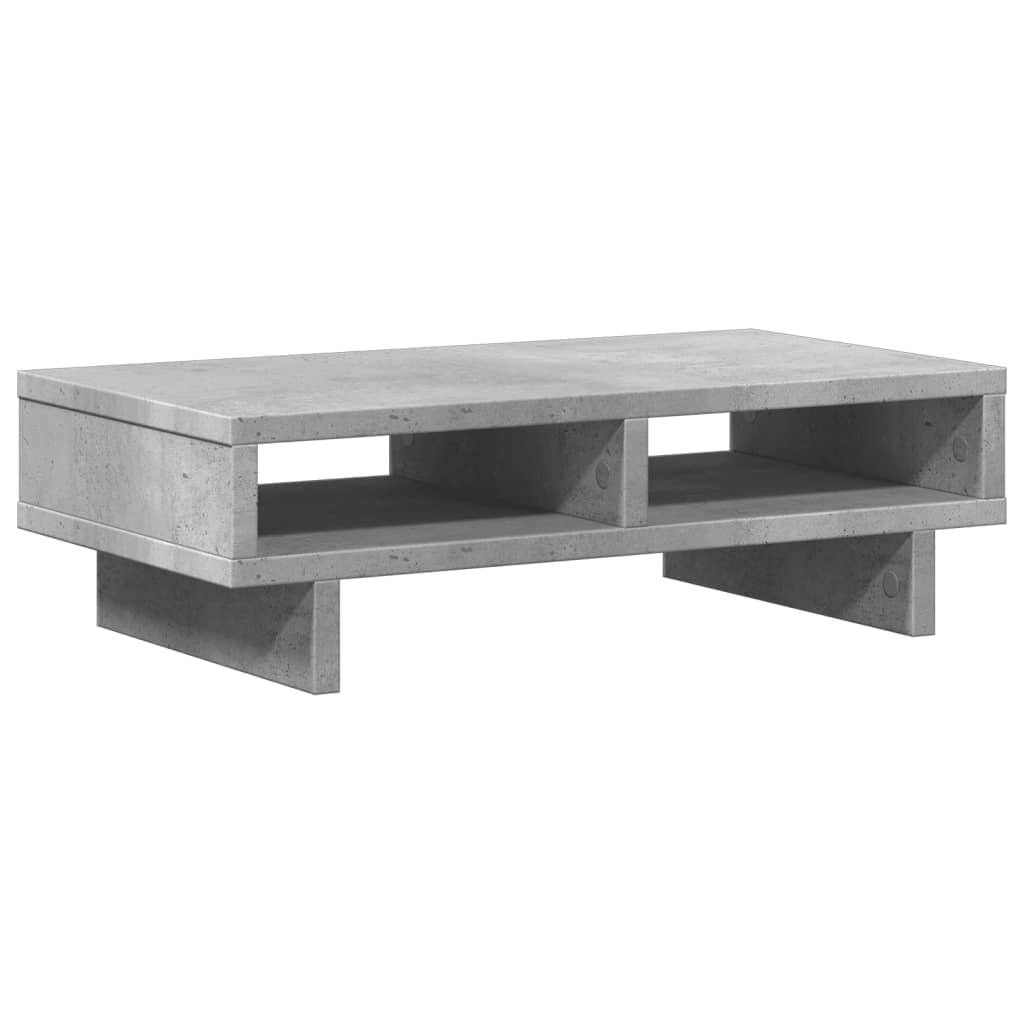 Monitorstandaard 50x27x15 cm bewerkt hout betongrijs is nu te koop bij PeponiXL, paradijselijk wonen!