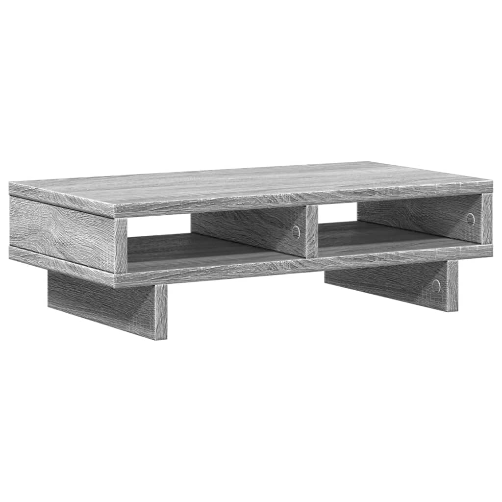 Monitorstandaard 50x27x15 cm bewerkt hout grijs sonoma eiken is nu te koop bij PeponiXL, paradijselijk wonen!