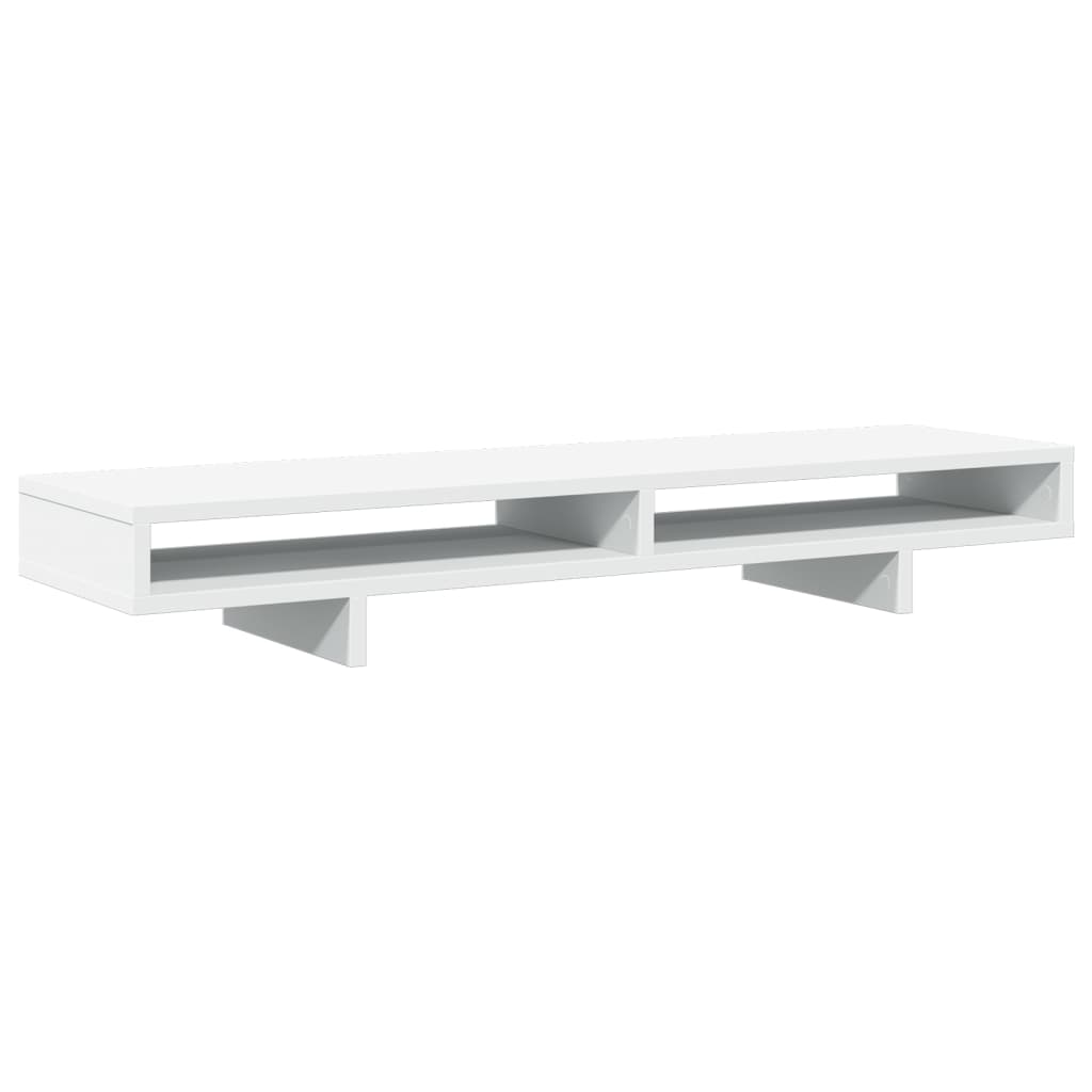 Monitorstandaard 100x27x15 cm bewerkt hout wit is nu te koop bij PeponiXL, paradijselijk wonen!