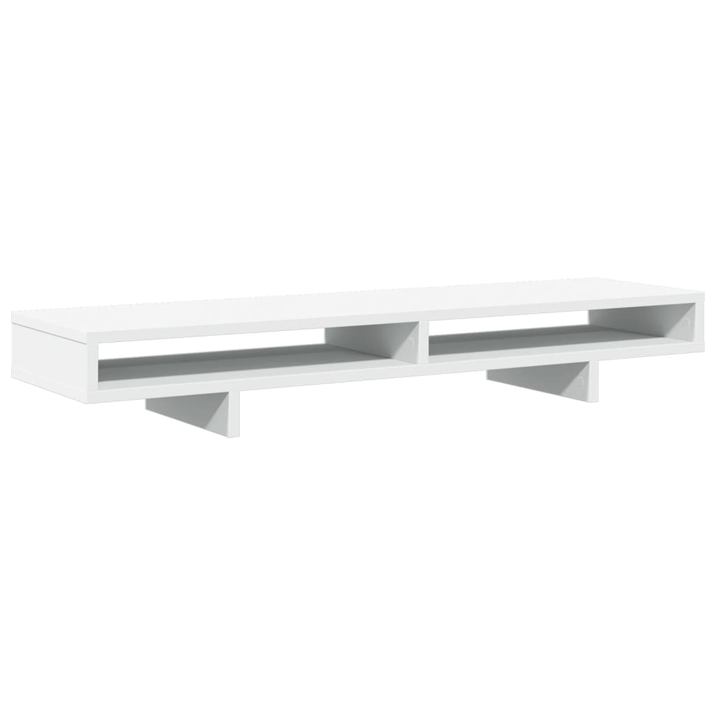 Monitorstandaard 100x27x15 cm bewerkt hout wit is nu te koop bij PeponiXL, paradijselijk wonen!