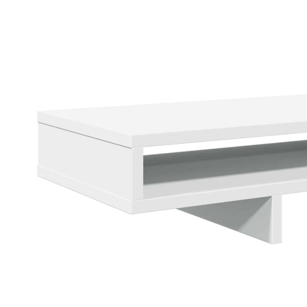 Monitorstandaard 100x27x15 cm bewerkt hout wit is nu te koop bij PeponiXL, paradijselijk wonen!