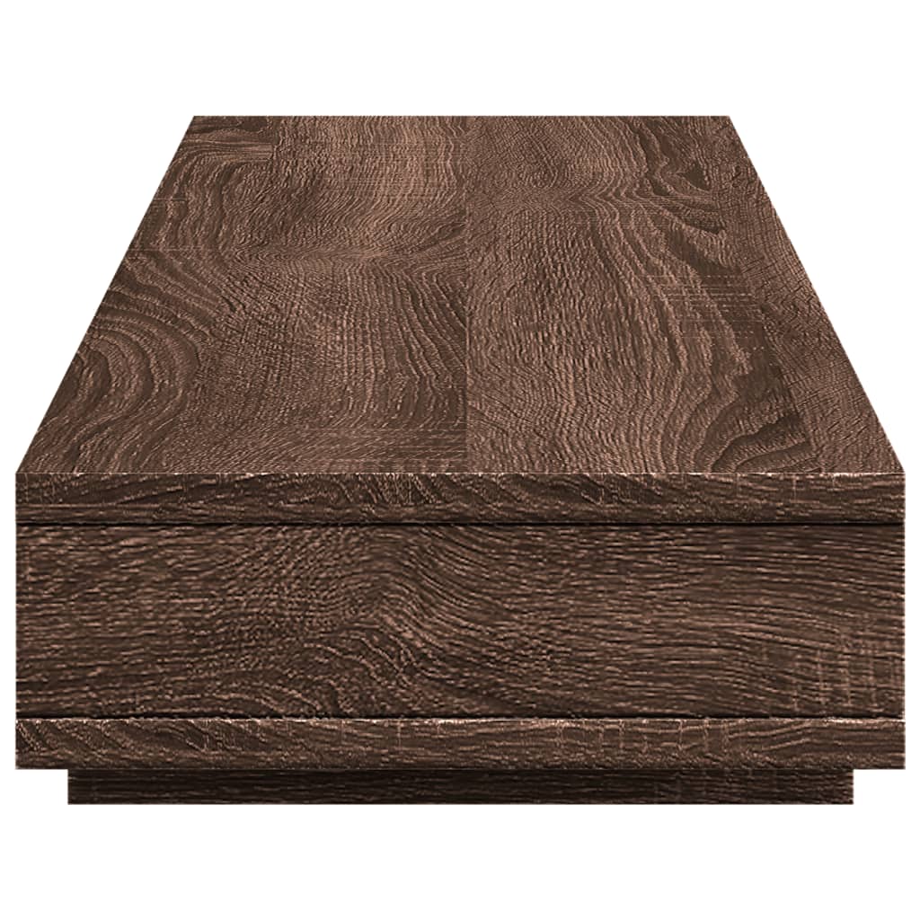 Monitorstandaard 100x27x15 cm bewerkt hout bruin eikenkleurig is nu te koop bij PeponiXL, paradijselijk wonen!