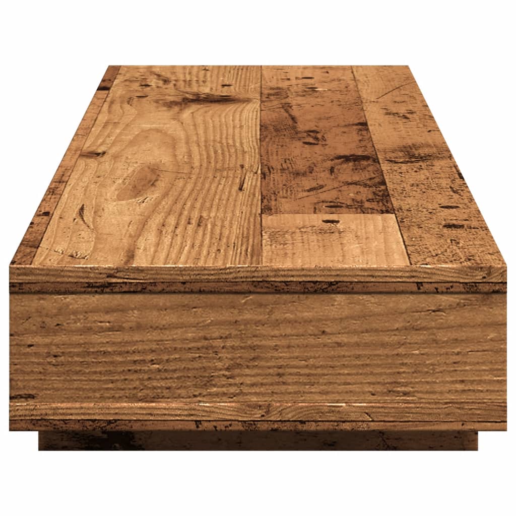 Monitorstandaard 100x27x15 cm bewerkt hout oud houtkleurig is nu te koop bij PeponiXL, paradijselijk wonen!