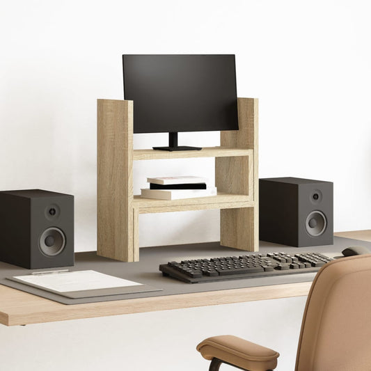 Bureau organiser 40x17x41 cm bewerkt hout sonoma eikenkleurig is nu te koop bij PeponiXL, paradijselijk wonen!