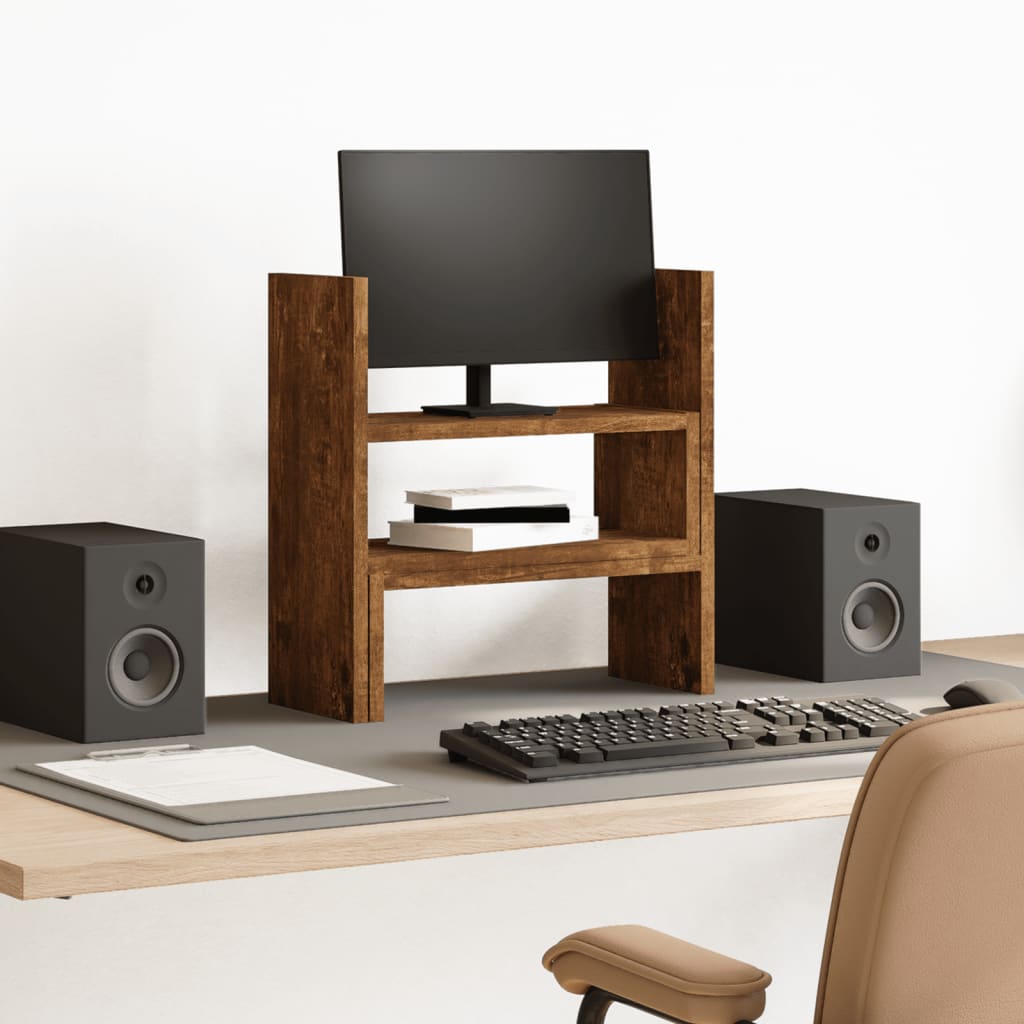 Bureau organiser 40x17x41 cm bewerkt hout gerookt eikenkleur is nu te koop bij PeponiXL, paradijselijk wonen!