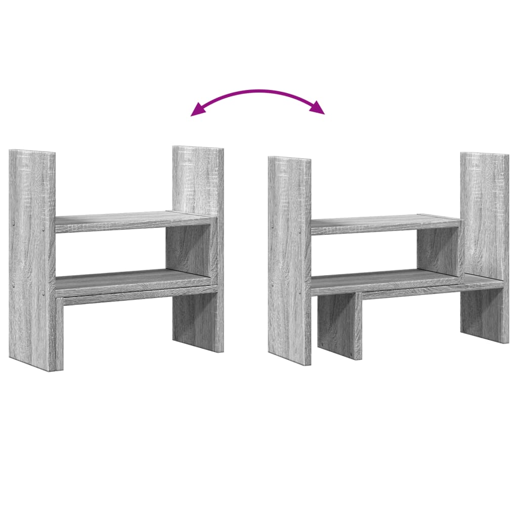 Bureau organiser 40x17x41 cm bewerkt hout grijs sonoma eiken is nu te koop bij PeponiXL, paradijselijk wonen!