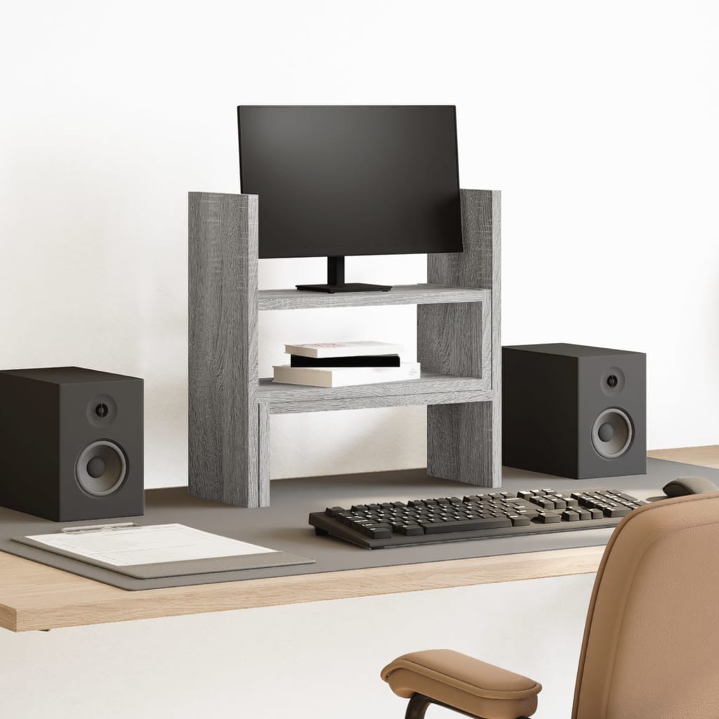Bureau organiser 40x17x41 cm bewerkt hout grijs sonoma eiken is nu te koop bij PeponiXL, paradijselijk wonen!