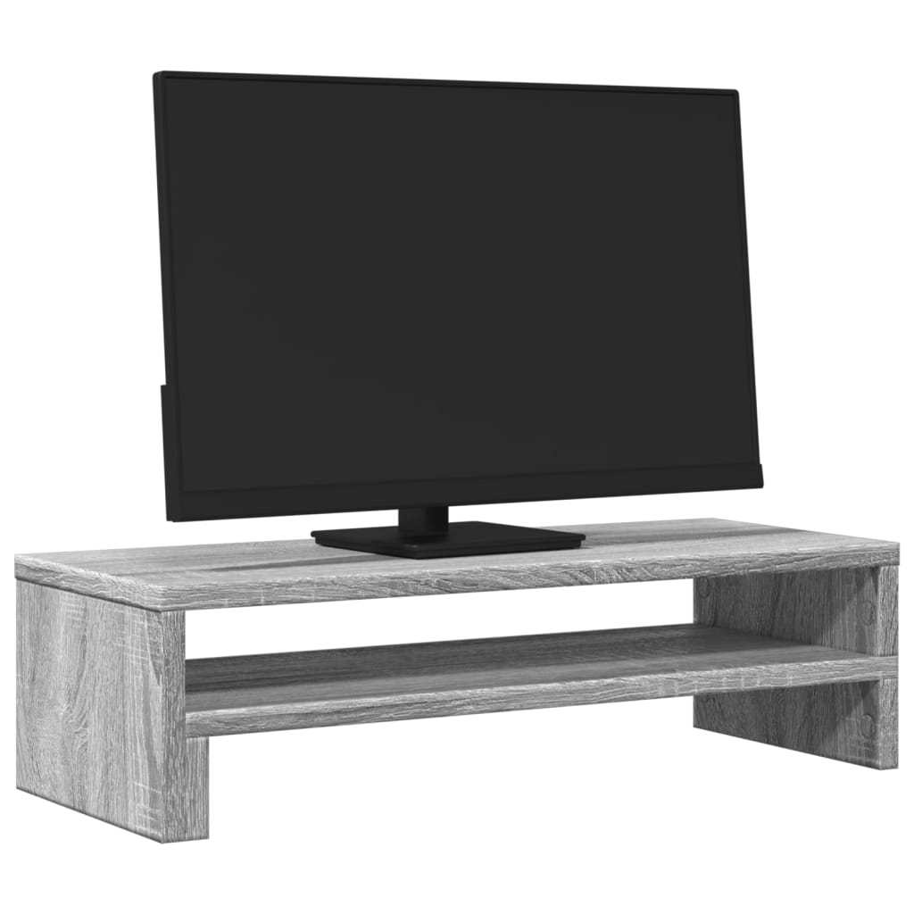 Monitorstandaard 54x22x15 cm bewerkt hout grijs sonoma eiken is nu te koop bij PeponiXL, paradijselijk wonen!