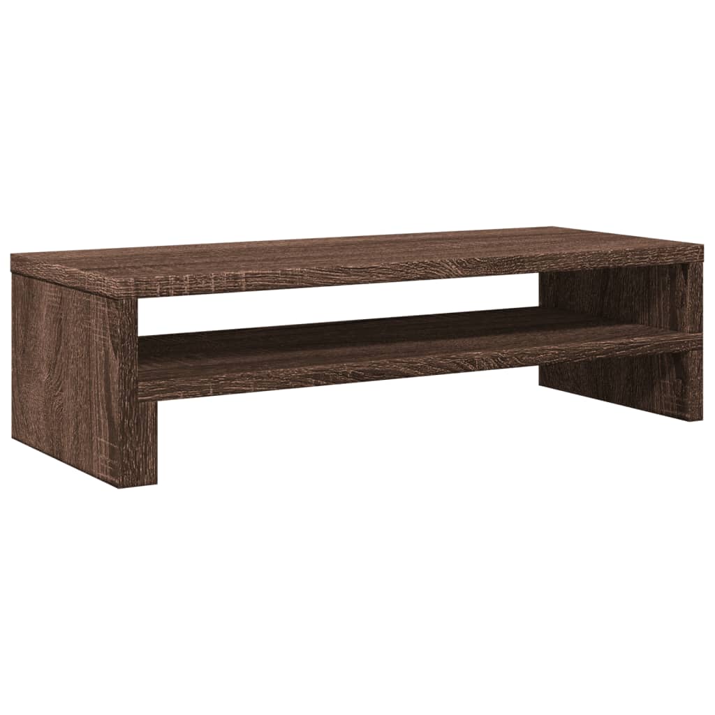 Monitorstandaard 54x22x15 cm bewerkt hout bruin eikenkleurig is nu te koop bij PeponiXL, paradijselijk wonen!