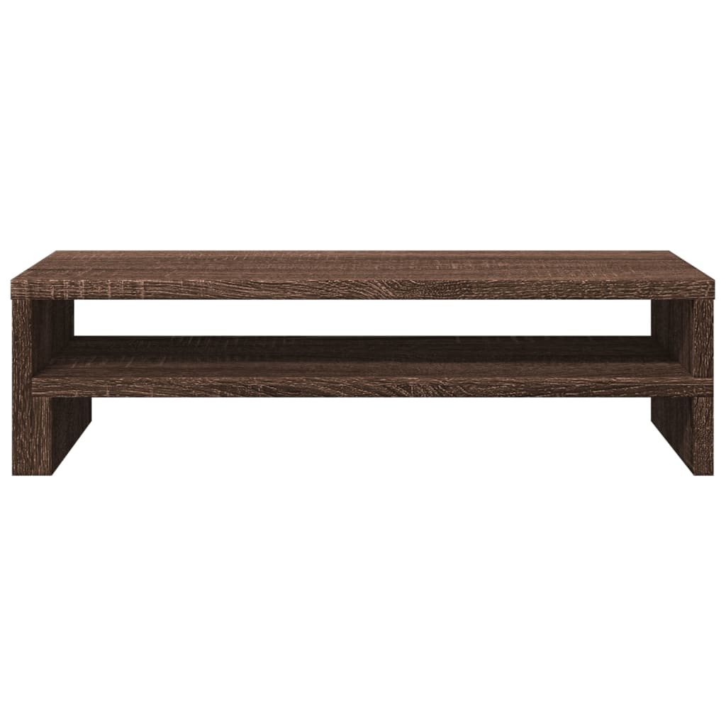 Monitorstandaard 54x22x15 cm bewerkt hout bruin eikenkleurig is nu te koop bij PeponiXL, paradijselijk wonen!