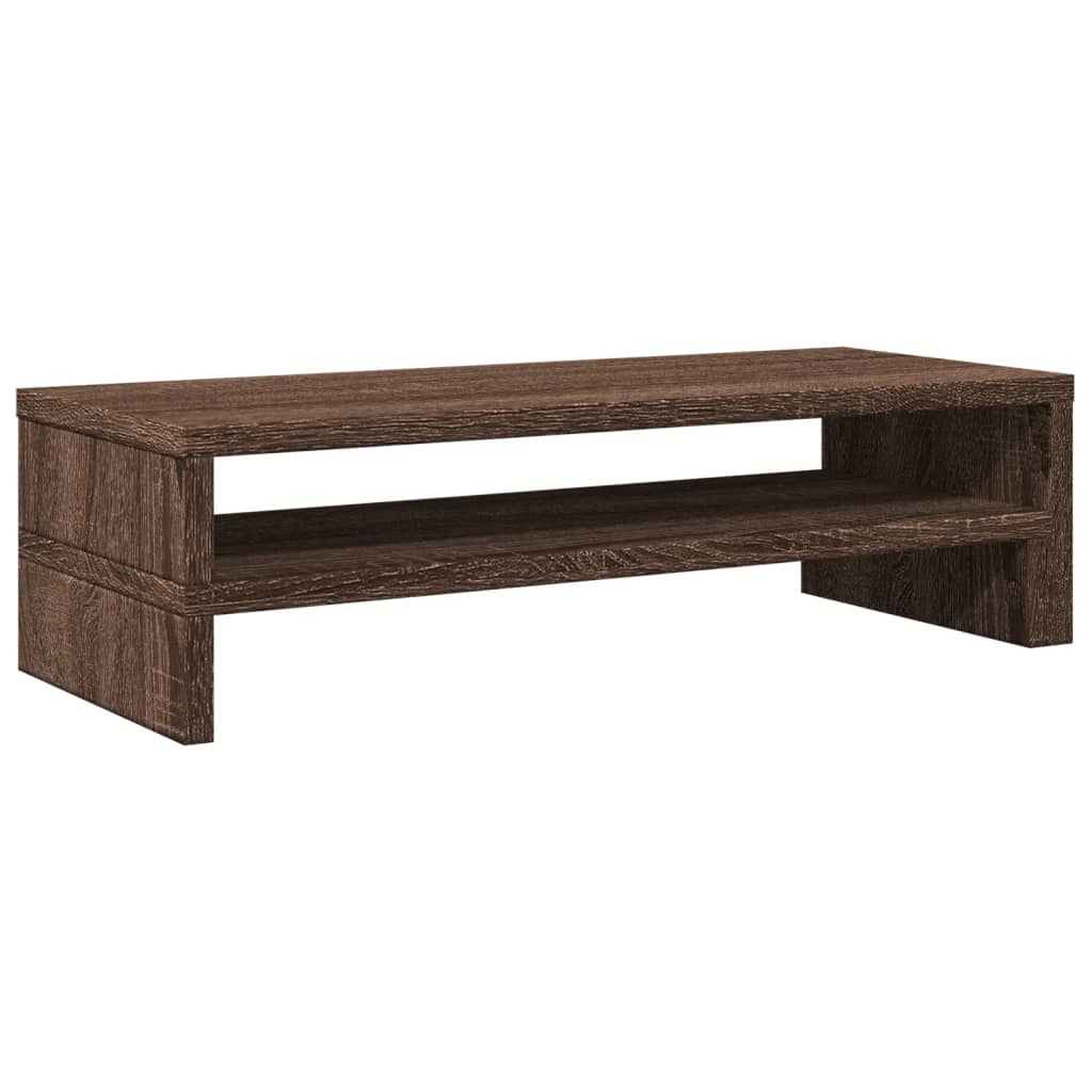 Monitorstandaard 54x22x15 cm bewerkt hout bruin eikenkleurig is nu te koop bij PeponiXL, paradijselijk wonen!