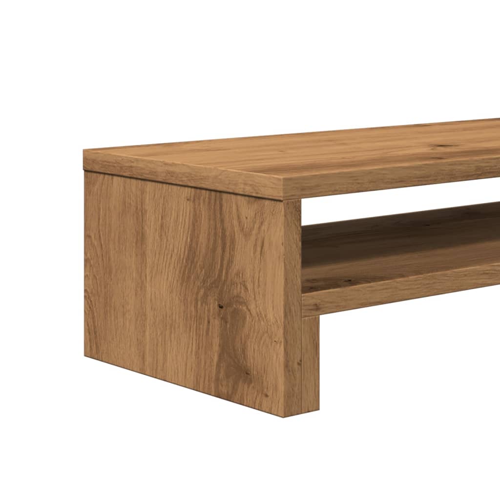 Monitorstandaard 54x22x15 cm bewerkt hout artisanaal eikenkleur is nu te koop bij PeponiXL, paradijselijk wonen!