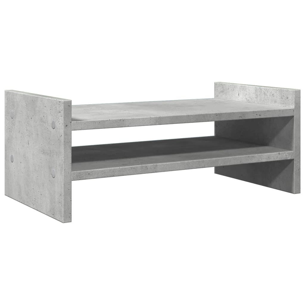 Monitorstandaard 50x27x20 cm bewerkt hout betongrijs is nu te koop bij PeponiXL, paradijselijk wonen!