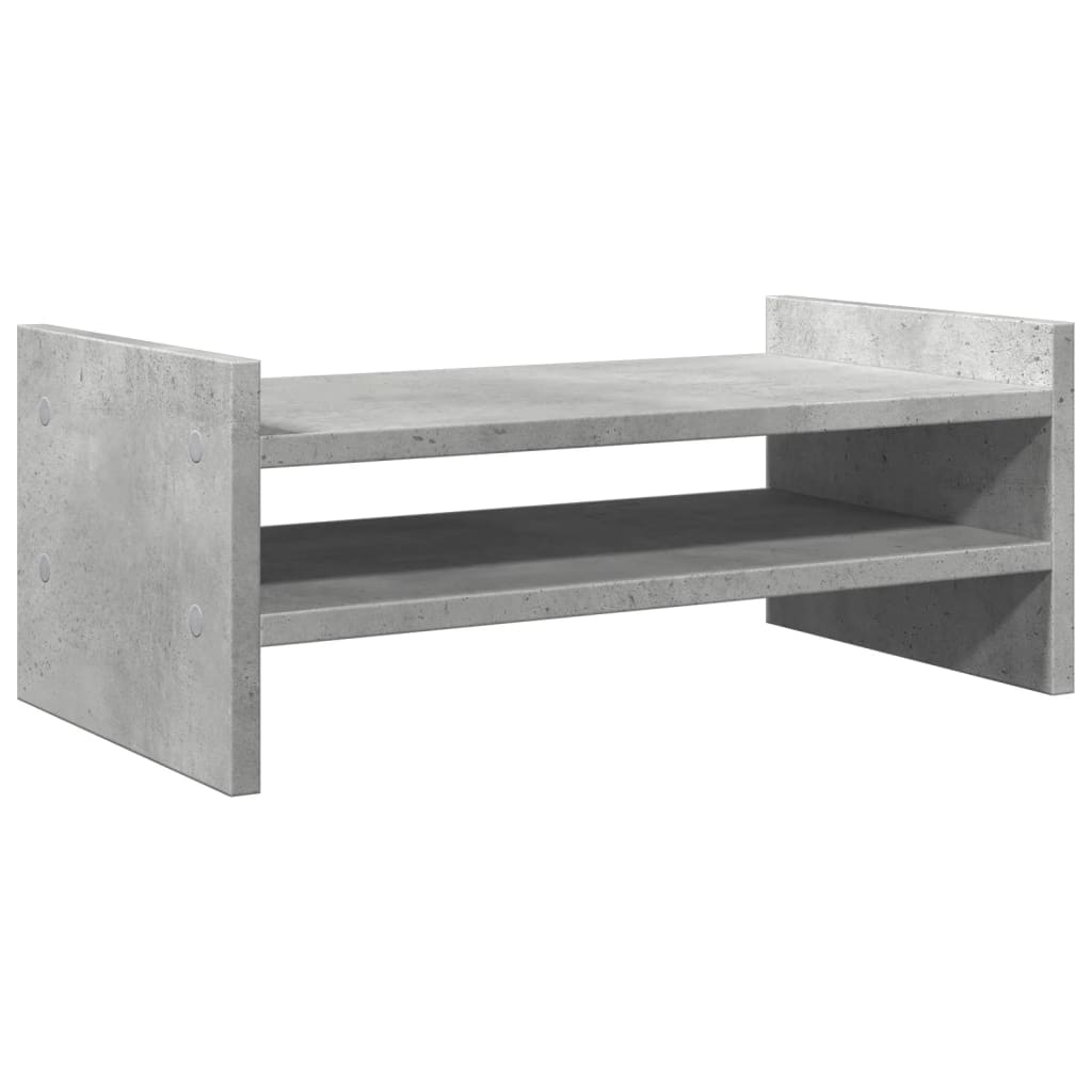Monitorstandaard 50x27x20 cm bewerkt hout betongrijs is nu te koop bij PeponiXL, paradijselijk wonen!
