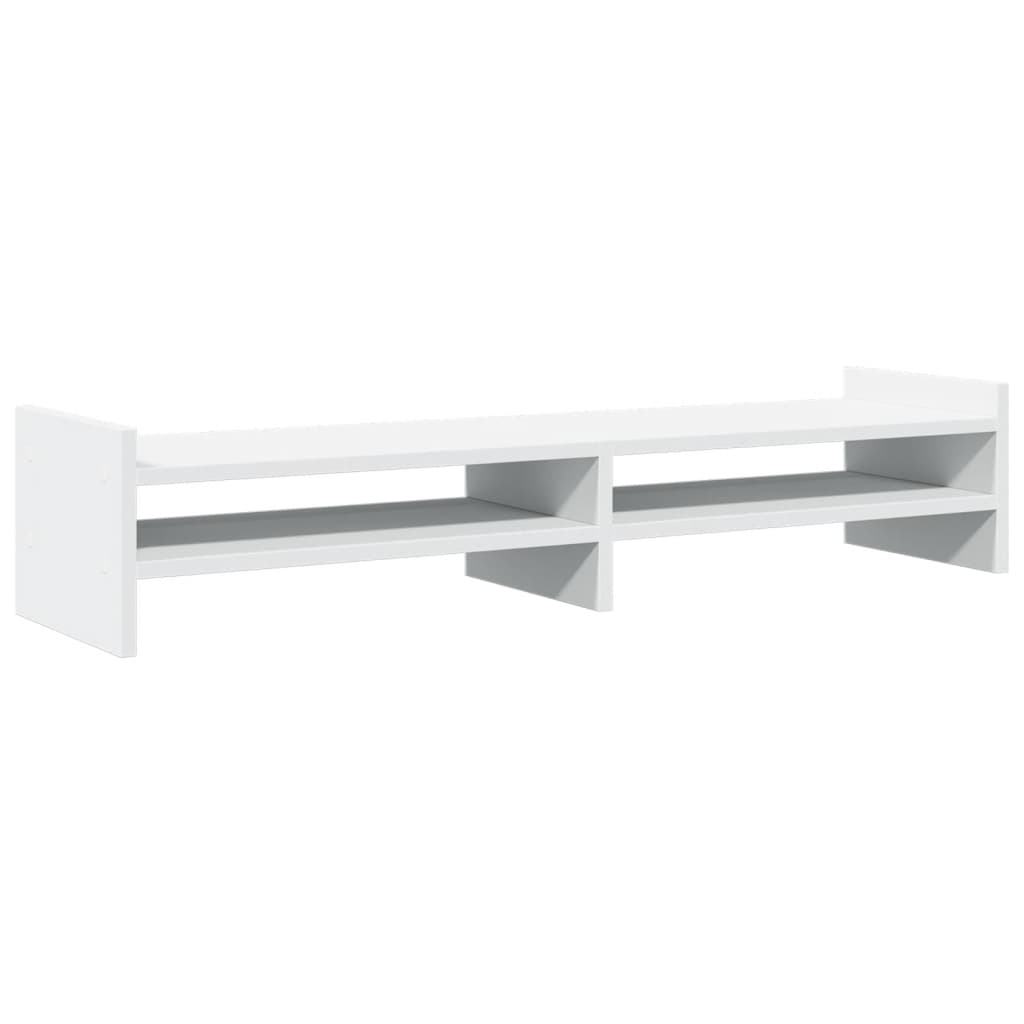Monitorstandaard 100x27x20 cm bewerkt hout wit is nu te koop bij PeponiXL, paradijselijk wonen!