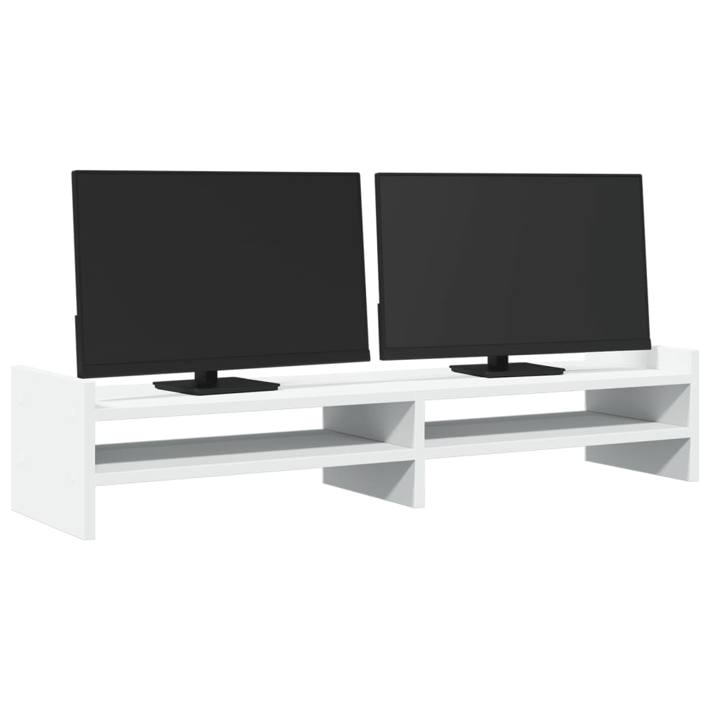 Monitorstandaard 100x27x20 cm bewerkt hout wit is nu te koop bij PeponiXL, paradijselijk wonen!