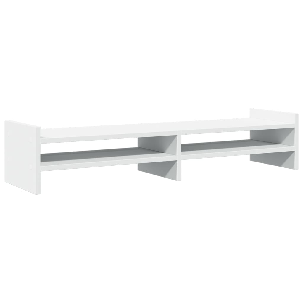 Monitorstandaard 100x27x20 cm bewerkt hout wit is nu te koop bij PeponiXL, paradijselijk wonen!