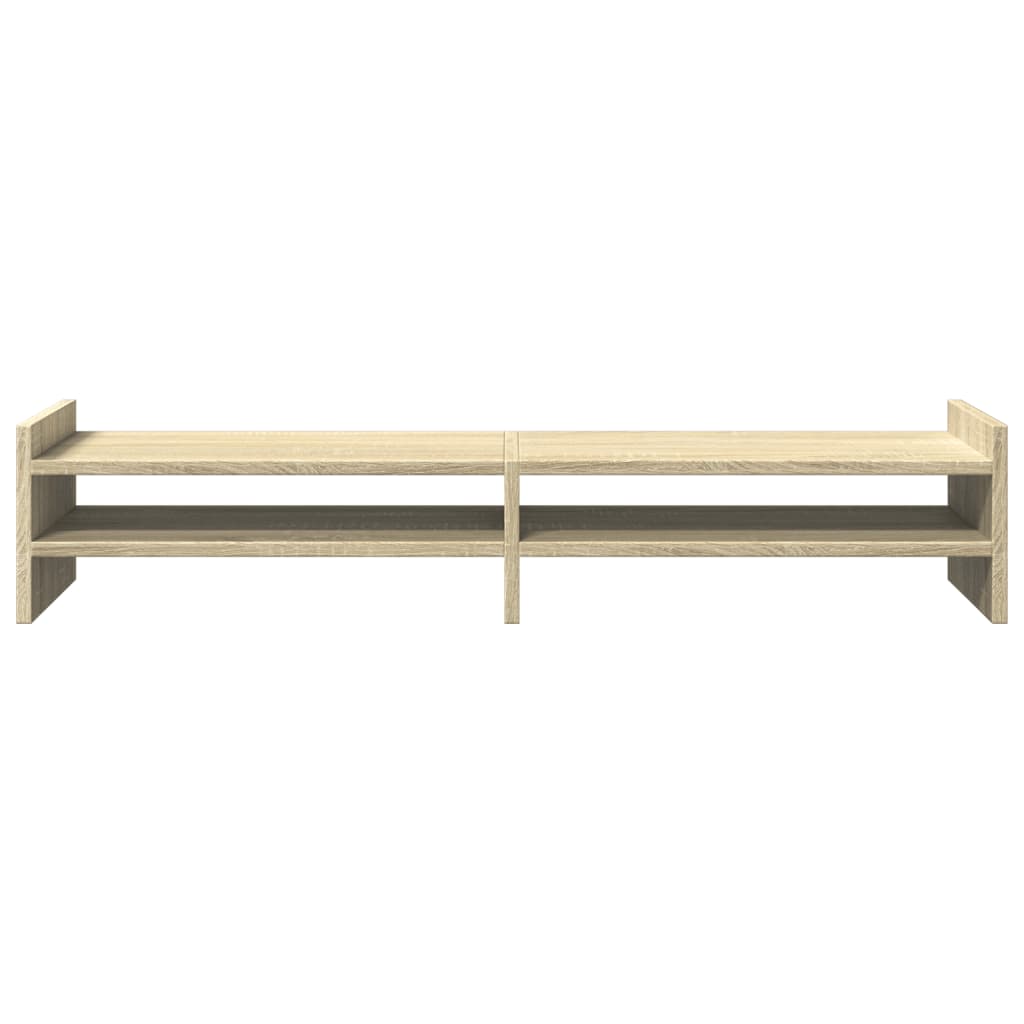 Monitorstandaard 100x27x20 cm bewerkt hout sonoma eikenkleurig is nu te koop bij PeponiXL, paradijselijk wonen!