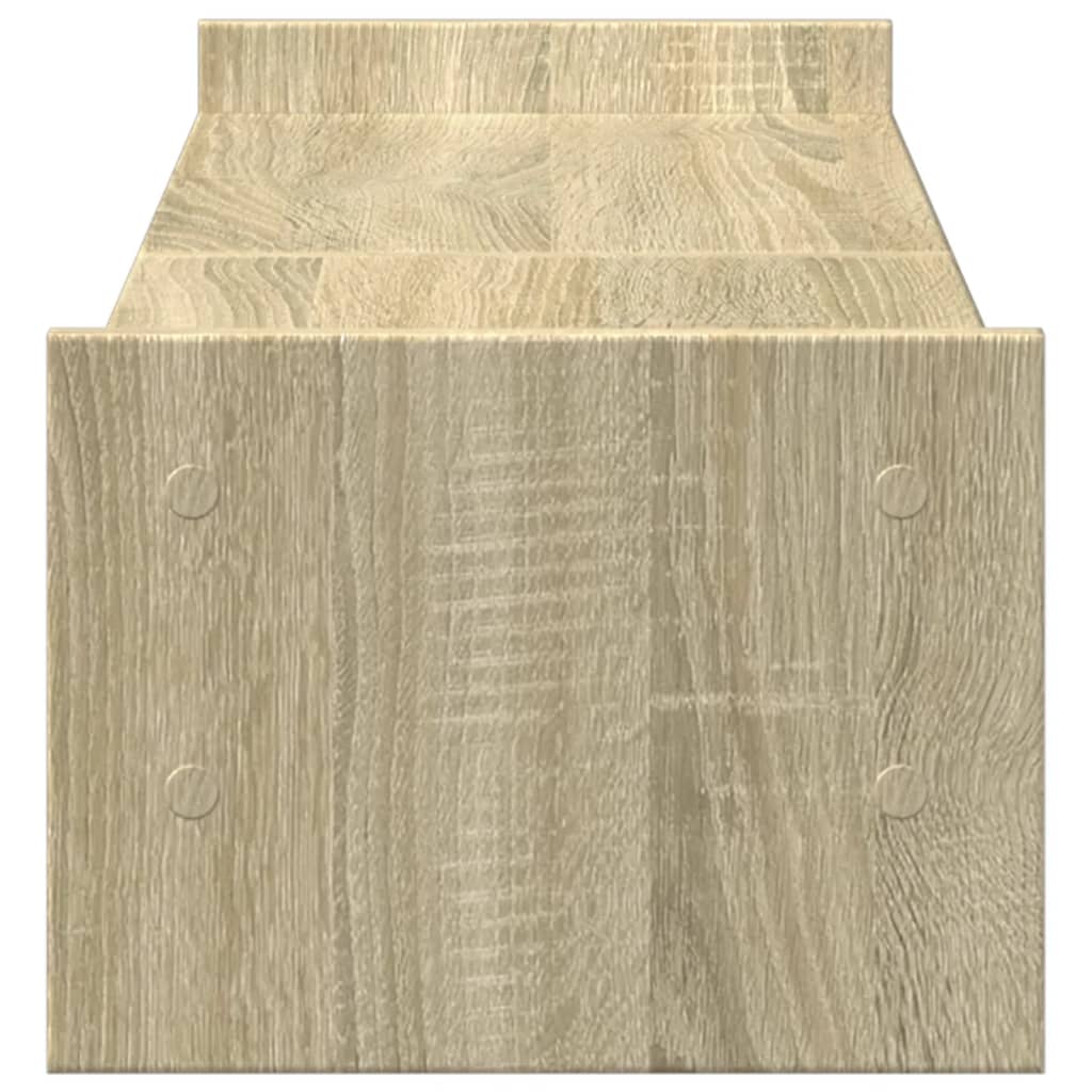 Monitorstandaard 100x27x20 cm bewerkt hout sonoma eikenkleurig is nu te koop bij PeponiXL, paradijselijk wonen!