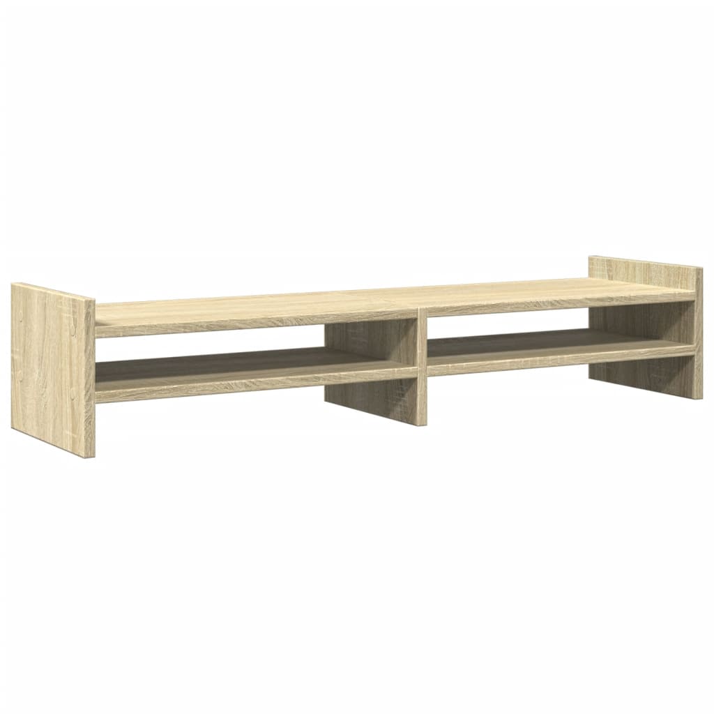 Monitorstandaard 100x27x20 cm bewerkt hout sonoma eikenkleurig is nu te koop bij PeponiXL, paradijselijk wonen!
