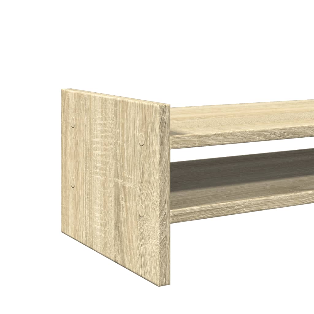 Monitorstandaard 100x27x20 cm bewerkt hout sonoma eikenkleurig is nu te koop bij PeponiXL, paradijselijk wonen!