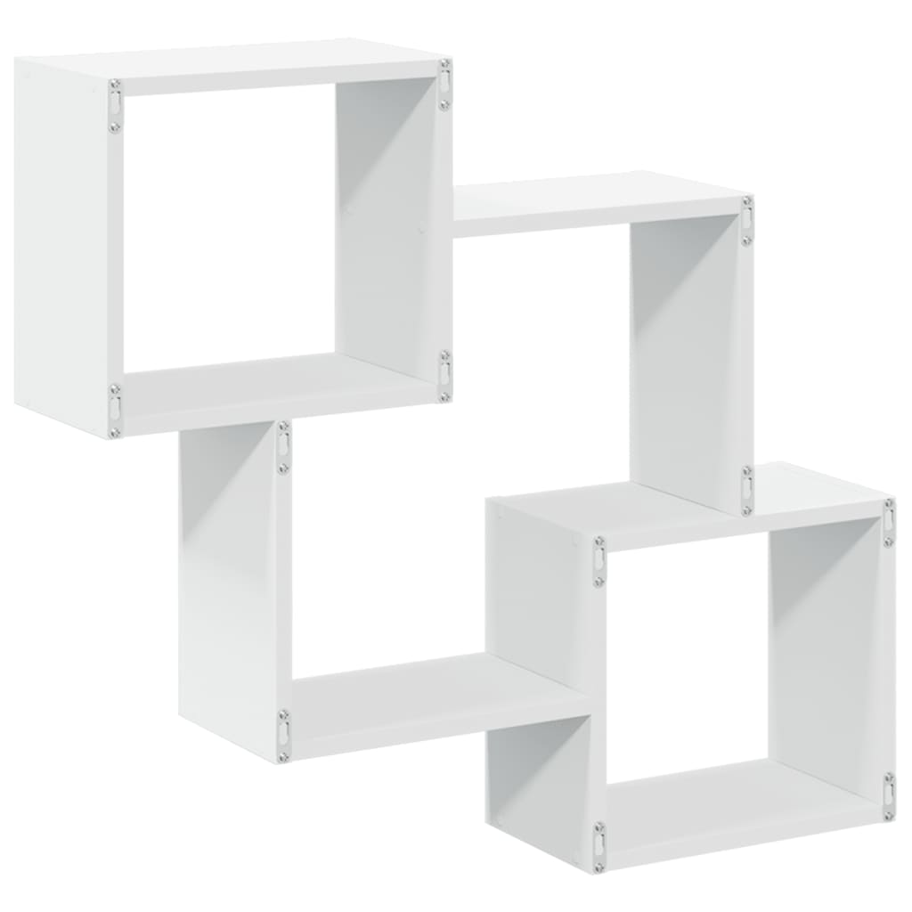 Wandkast 78x18x71 cm bewerkt hout wit is nu te koop bij PeponiXL, paradijselijk wonen!