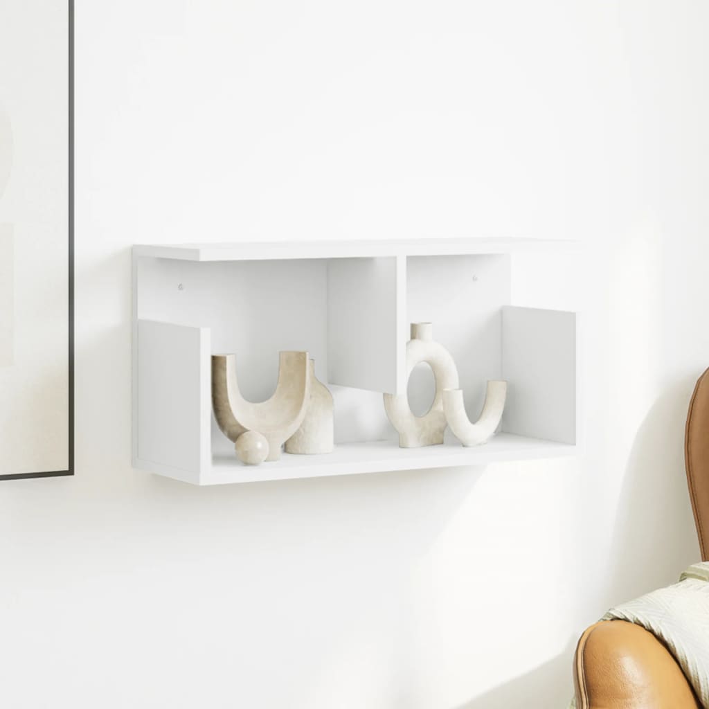 Wandkast 60x20x30 cm bewerkt hout wit is nu te koop bij PeponiXL, paradijselijk wonen!