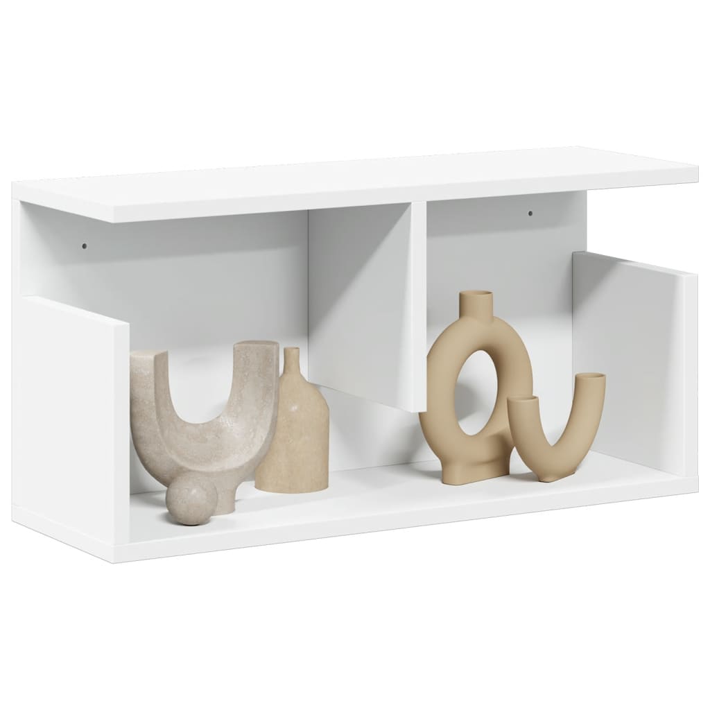 Wandkast 60x20x30 cm bewerkt hout wit is nu te koop bij PeponiXL, paradijselijk wonen!