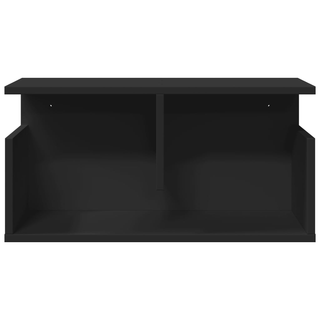 Wandkast 60x20x30 cm bewerkt hout zwart is nu te koop bij PeponiXL, paradijselijk wonen!