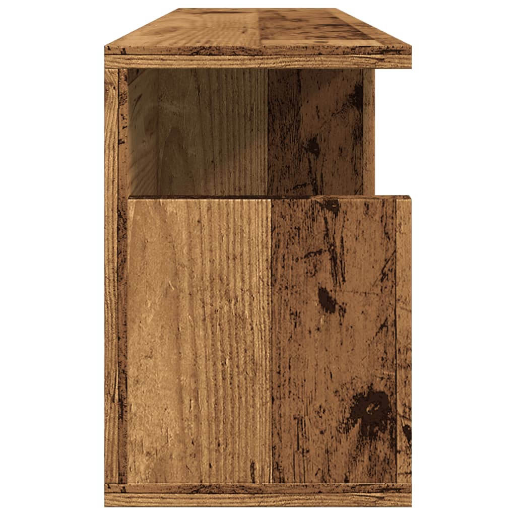 Wandkast 80x20x30 cm bewerkt hout oud houtkleurig is nu te koop bij PeponiXL, paradijselijk wonen!