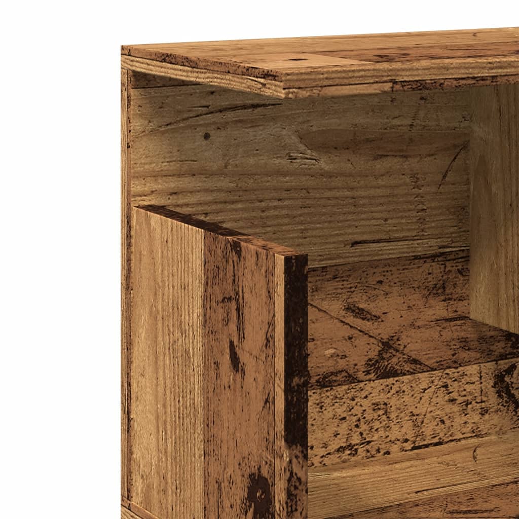 Wandkast 80x20x30 cm bewerkt hout oud houtkleurig is nu te koop bij PeponiXL, paradijselijk wonen!