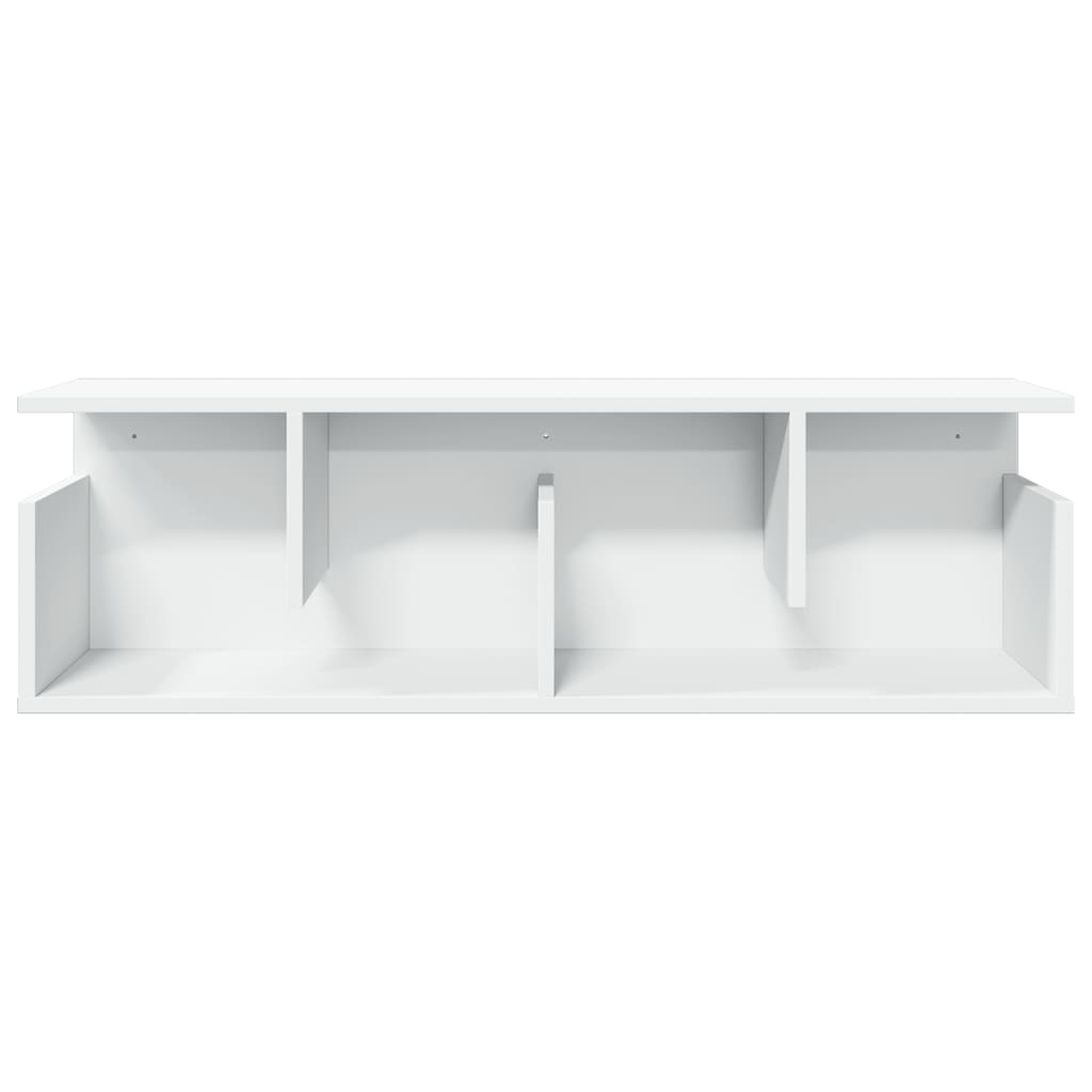 Wandkast 100x20x30 cm bewerkt hout wit is nu te koop bij PeponiXL, paradijselijk wonen!