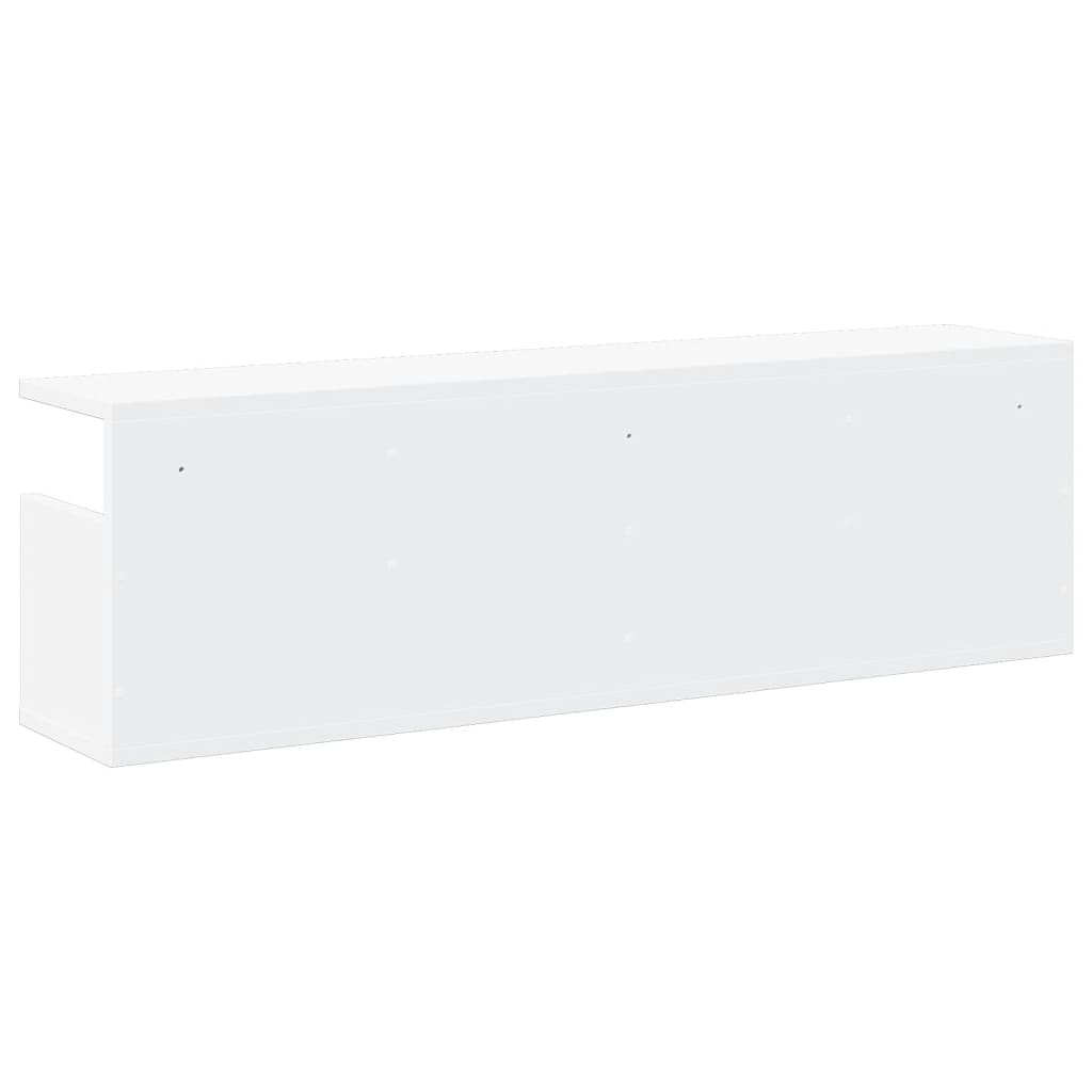 Wandkast 100x20x30 cm bewerkt hout wit is nu te koop bij PeponiXL, paradijselijk wonen!