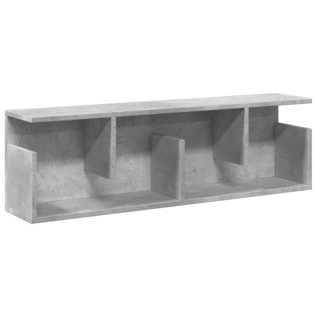 Wandkast 100x20x30 cm bewerkt hout betongrijs is nu te koop bij PeponiXL, paradijselijk wonen!