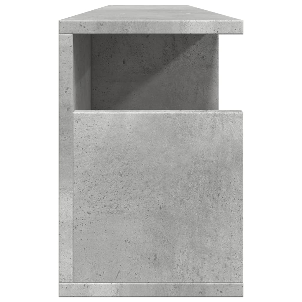 Wandkast 100x20x30 cm bewerkt hout betongrijs is nu te koop bij PeponiXL, paradijselijk wonen!