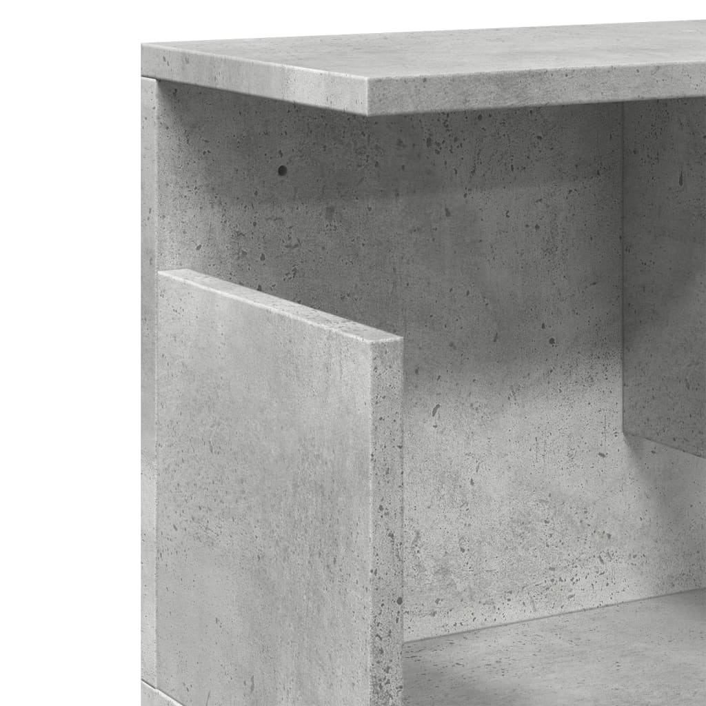 Wandkast 100x20x30 cm bewerkt hout betongrijs is nu te koop bij PeponiXL, paradijselijk wonen!