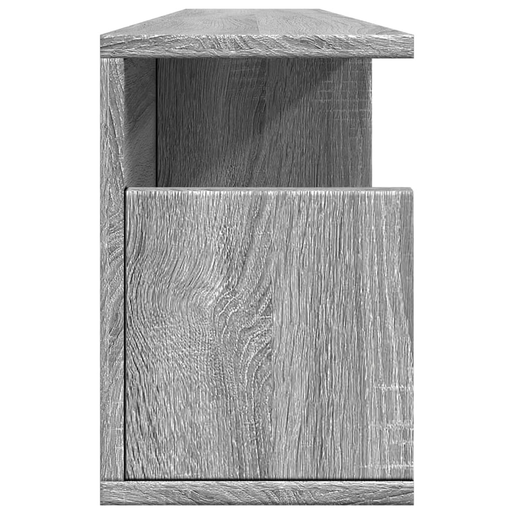 Wandkast 100x20x30 cm bewerkt hout grijs sonoma eikenkleurig is nu te koop bij PeponiXL, paradijselijk wonen!