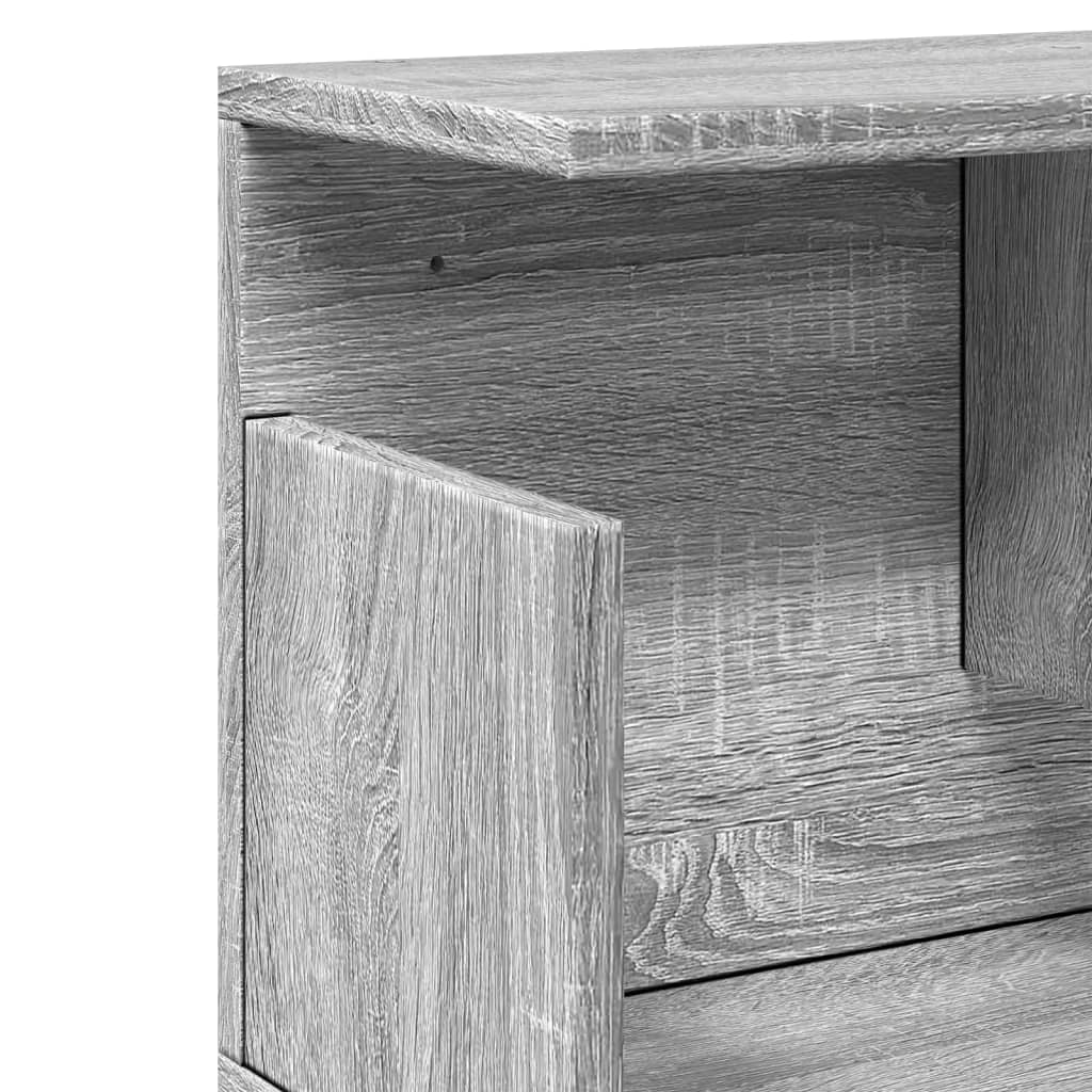 Wandkast 100x20x30 cm bewerkt hout grijs sonoma eikenkleurig is nu te koop bij PeponiXL, paradijselijk wonen!