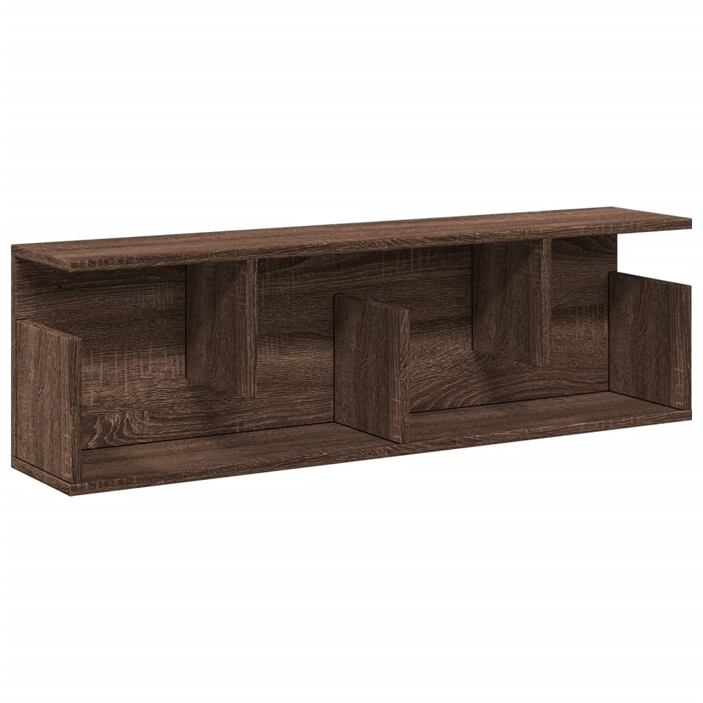 Wandkast 100x20x30 cm bewerkt hout bruin eikenkleur is nu te koop bij PeponiXL, paradijselijk wonen!